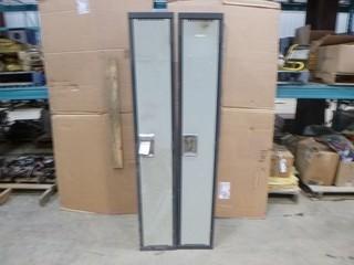 (2) Locker Cabinets, (6' Tall x 18" Deep x 12" Wide)