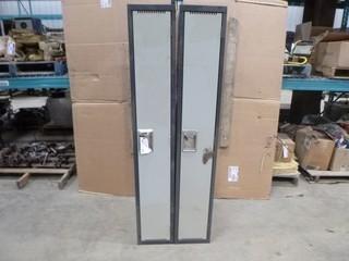 (2) Locker Cabinets, (6' Tall x 18" Deep x 12" Wide)