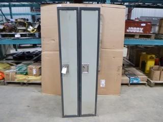 (2) Locker Cabinets, (6' Tall x 18" Deep x 12" Wide)