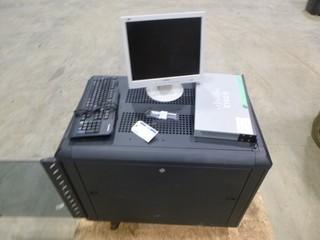 Star Tech Communication Cabinet, c/w 1500 Watt  UPS, Philips Monitor, Cisco Ethernet Hub and Keyboard  (E-5,2,1)