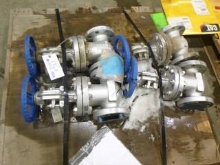 (4) Gate Valves, 2" - 300 series