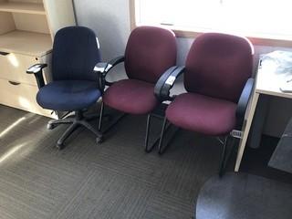 Lot of Task Chair and 2 Side Chairs.