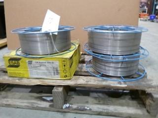 (4) Spools Ok Autrod 308LSI .035" Welding Wire, Part 161209982A