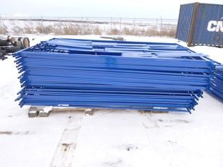 New and Unused 10'x6' Blue Construction Fence, 40 Panels, 400 Linear Feet