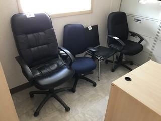 Lot of 3 Task Chairs and Side Chair.