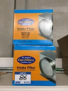 Quantity of (2) Can-Filters 6" Intake Filters