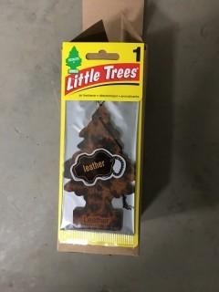 Quantity of (24) Little Trees Leather Scented Air Fresheners