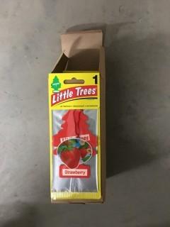 Quantity of (24) Little Trees Strawberry Scented Air Fresheners