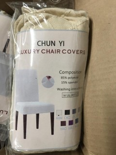 Quantity of (6) Chun Yi Luxury Chair Covers