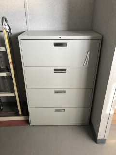 Lot of (2) 4-drawer Lateral Filing Cabinets.