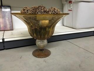 14" Tall Decorative Glass Table Center Piece