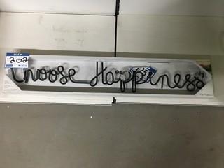 29 1/2" Metal "Choose Happiness" Sign