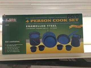 World Famous Enamelled Steel 4 Person Cook Set