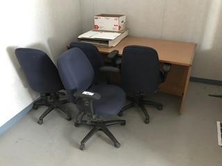 Lot of (4) Task Chairs and Workstation.