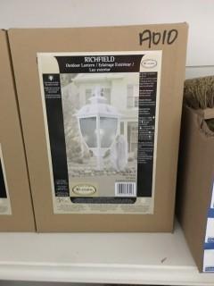 Richfield Outdoor Lantern, White Finish (7 1/4"W x 17 3/4"H x 9 3/4"D)