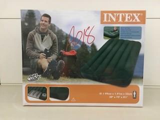 Intex 39" x 75" x 8 3/4" Air Mattress c/w Built In Foot Pump