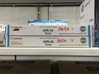 Quantity of (2) Canon GPR-36 Toner