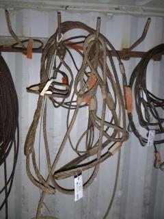 Qty Of Assorted Size 3/4in Wire Rope Lifting Slings