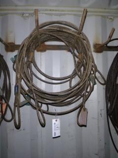Qty Of Assorted Size Wire Rope Slings