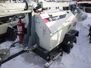 2010 Terex RL4000 6kw S/A Light Tower C/w (4) Lights, 3Cyl Diesel, Tiltable Mast, Manual Extension. Showing 9529hrs. SN RL410-2840. Unit 4083
