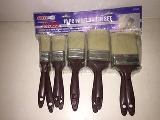 Lot of (2) 10 Piece Paint Brush Sets.