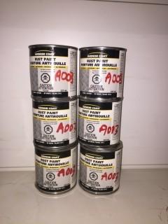 Lot of (6) 237ml Armor Coat Rust Paint, RV White.