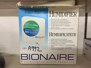 Bionaire Warm Mist Humidifier.