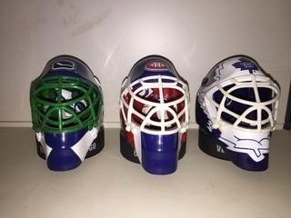 Lot of (3) Goalie/Mask Collectibles.