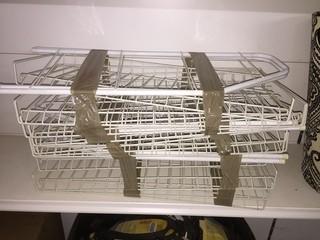 Lot of (3) Metal Shoe Racks.