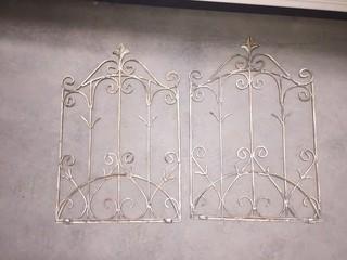 Set of (2) Metal Gate Decor, 24" High.