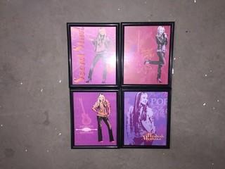 Lot of (4) Hannah Montana Pictures, 8" x 10".