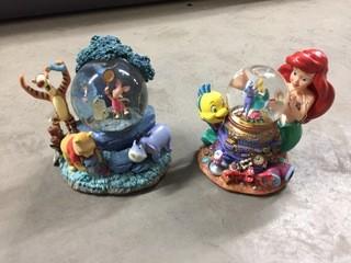 Lot of (2) Disney Snow Globes.