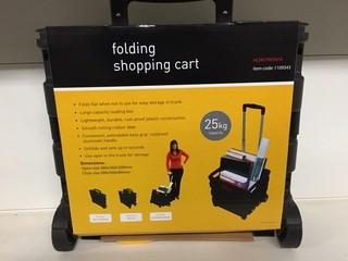 Folding Shopping Cart, 25kg Capacity.