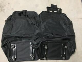 Lot of (2) Tall Rolling Travel Bags.