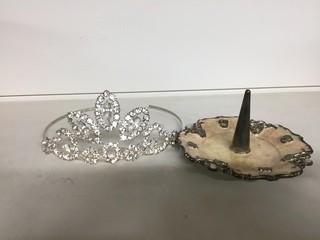 Silver Ring Holder & Tiara.