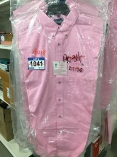 Lot of (15) Pink Wrangler XL Button Up Shirts.