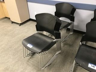Lot of 10 Plastic Stacking Chairs.