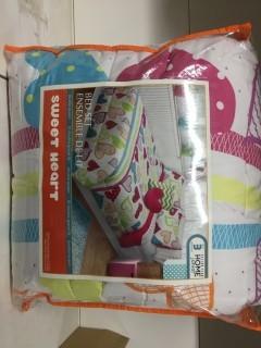 Colour Your Home Junior 3 Piece Sweetheart Double/Queen Bed Set.