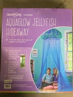 Aqua Glow Jellyfish Hideaway Canopy, 7' x 24".