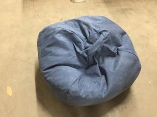 Blue Microfiber Bean Bag Chair.