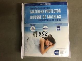 Terry Water Resistant Full Mattress Cover.