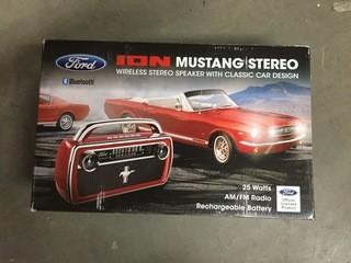 Ion Mustang Stereo Wireless Bluetooth Speaker Classic Car Design.