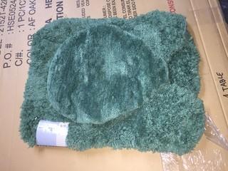 Green Bath Matt Rug 3 Piece Set.