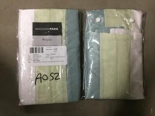 Lot of (2) 50" x 18" Pintuck Valances.