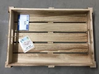 Wood Crate Bar Tray, 11" x 16".