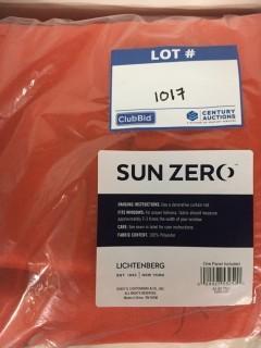 Lot of (2) Sun Zero Orange 54" x 95" Curtain Panels.