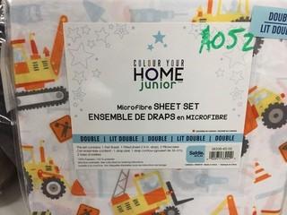 Kids Microfibre Double Sheet Set.