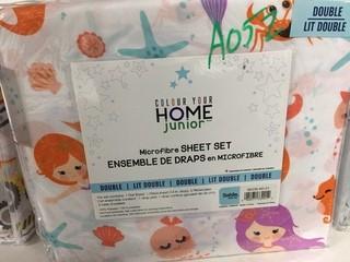 Kids Microfibre Double Sheet Set.