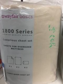 Wayfair Basics Beige 4 Piece Queen Sheet Set. 