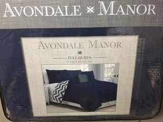 Avondale Manor Full/Queen 5 Piece Duvet Cover Set.